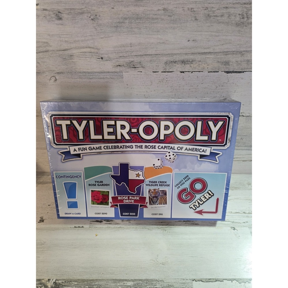 Late for the Sky Tyler-Opoly Tyler Texas Board Game New Factory Sealed Rose City